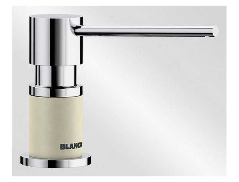 Дозатор Blanco LATO хром мягкий белый 526955