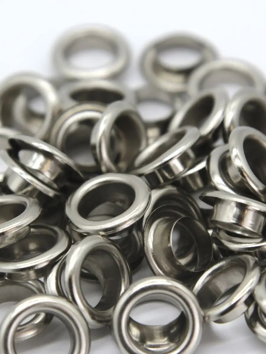 Люверсы 10 мм, никель, 25 комплектов — фото 1