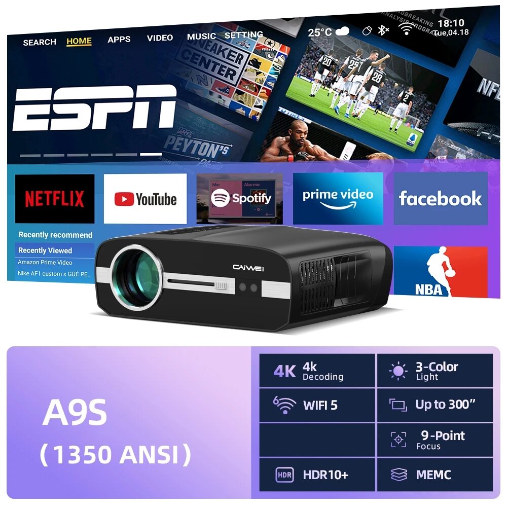 Проектор PK dLp lAsEr 4K 1860 ANSI люмен, 1350 ANSI NO SYSTEM, вилка ЕС