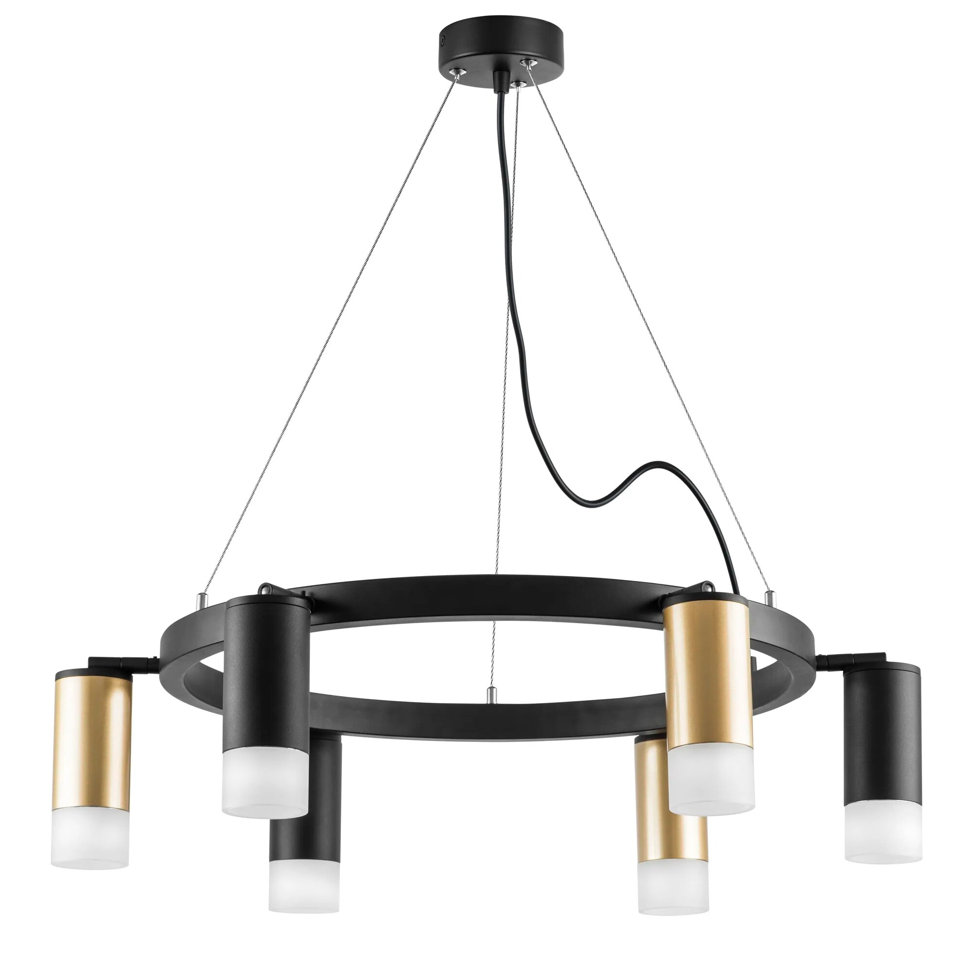 Подвесная люстра LightStar Rullo LR0164033731_LS, GU10, 300 Вт, металл, акрил, черный
