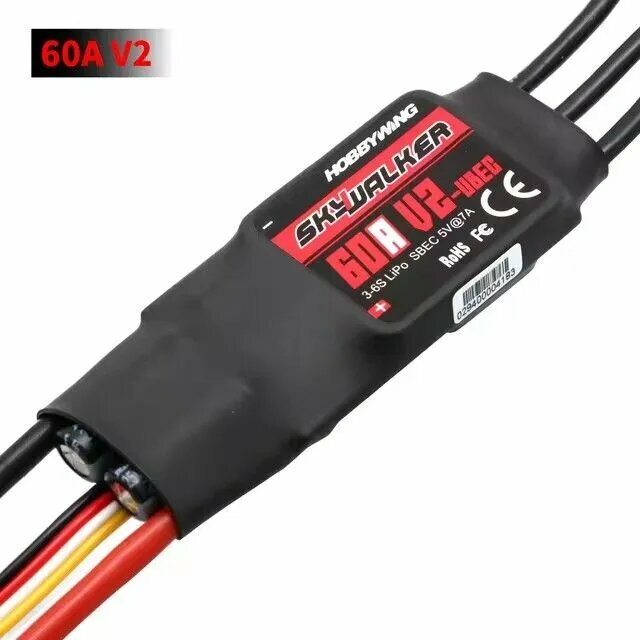 KNOW EASY-Бесколлекторный регулятор SkyWalker 60A V2 BEC для самолётов