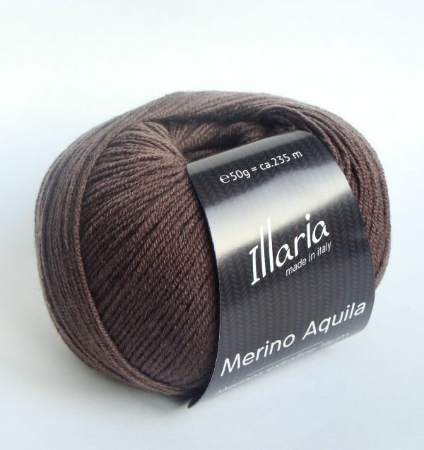 Пряжа меринос Illaria "Merino Aquila" 09 кофе