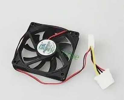 Вентилятор куллер 8см, для компьютера, без регулировки скорости — фото 1