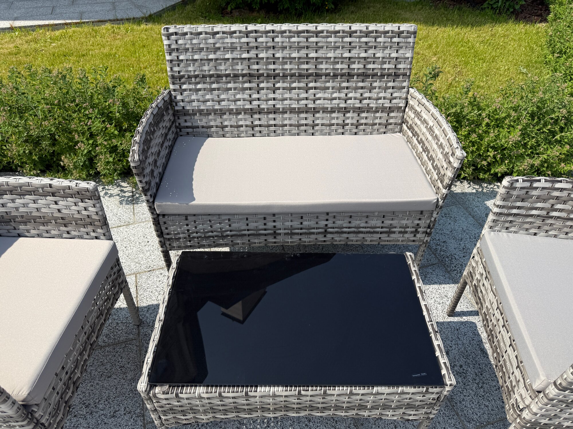 Комплекты Мебели Xiaomi Комплект садовой мебели Full Comfort - FOX из искусственного ротанга (столик, двухместный диван, 2 кресла) серый