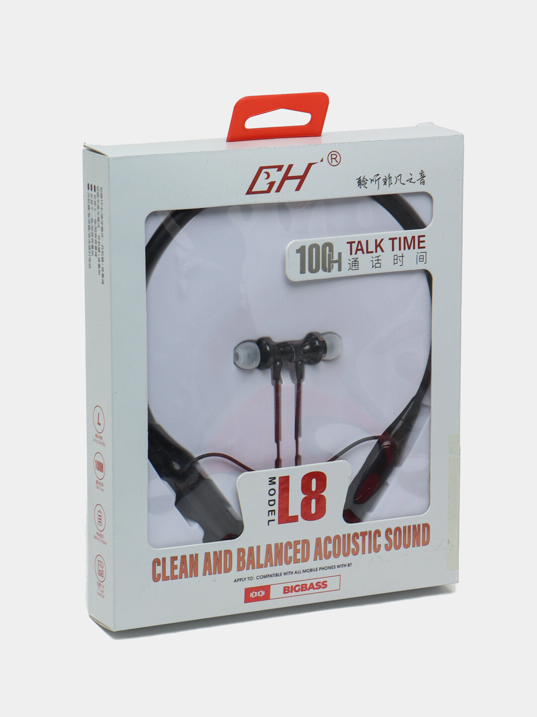 Bluetooth гарнитура L8 с чистым звуком и до 100 часов работы без подзарядки.