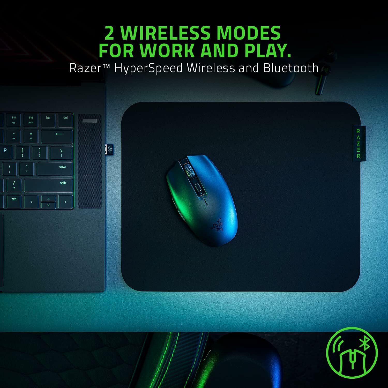 Мышь беспроводная Razer Orochi V2 Black (RZ01-03730100-R3G1) - фото №4