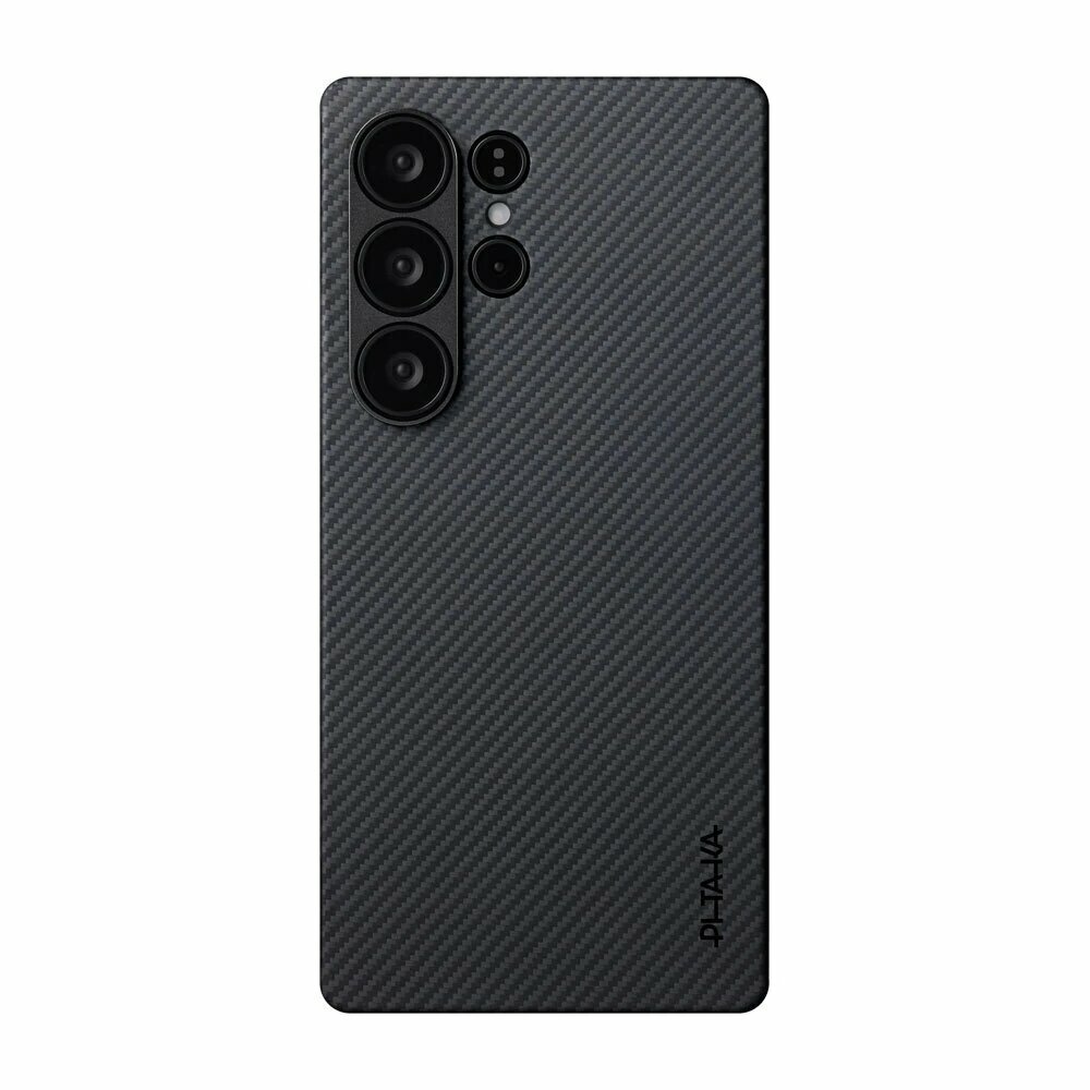 Чехол Pitaka Ultra-Slim Case для Samsung S25 Ultra, черный/серый (600D Black/Grey (Twill))