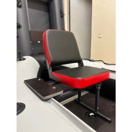 Кресло для лодки ПВХ, складное мягкое из экокожи с опорой поворотным механизмом 360 для надувной лодки