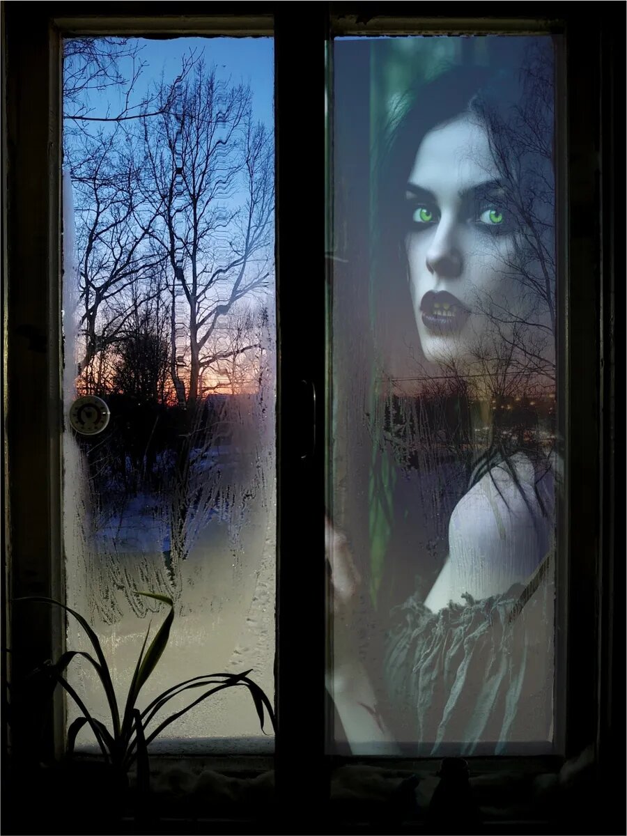 Витражная пленка на стекло Девушка — фото 1