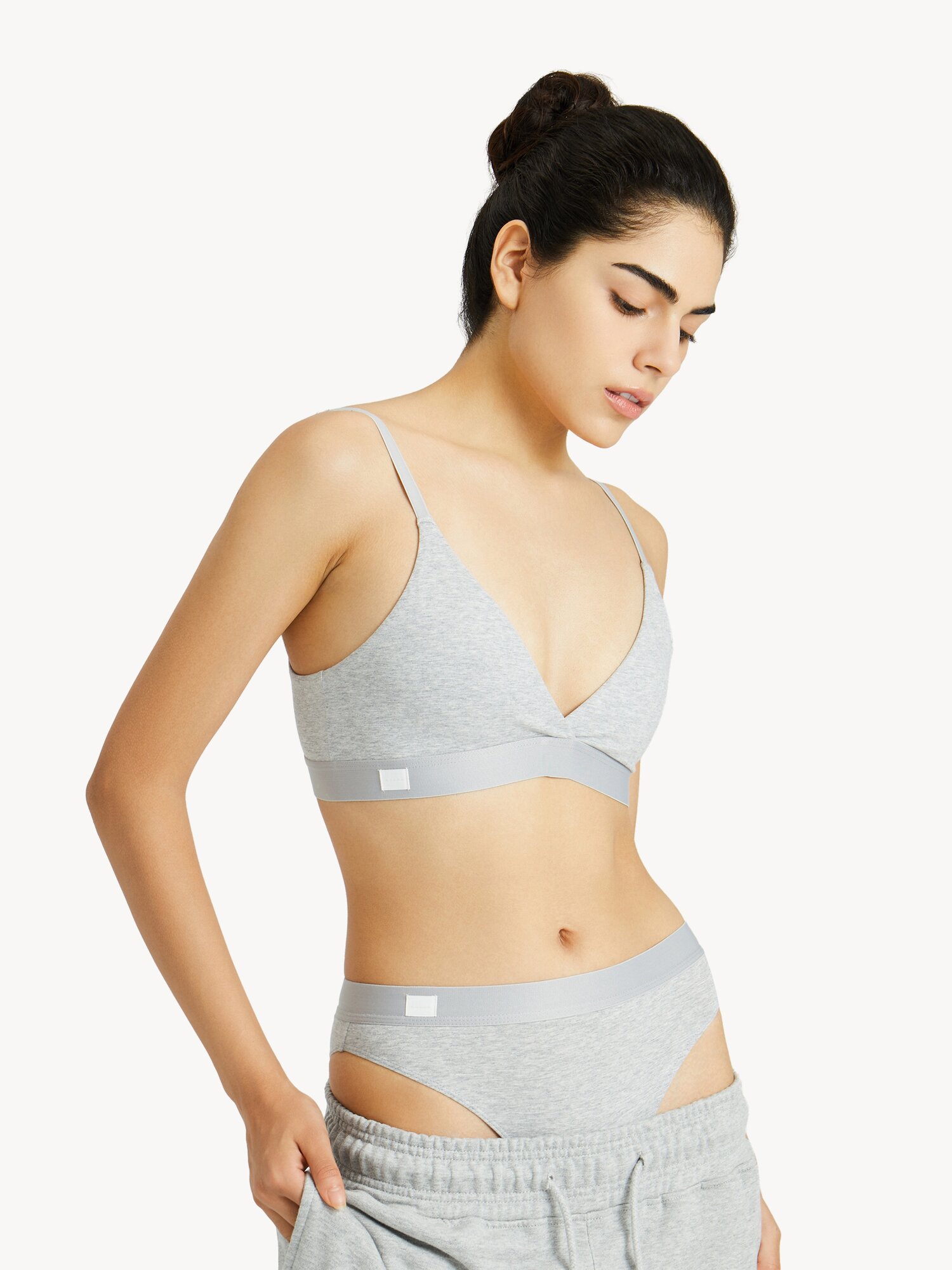 Бюстгальтер MUTED AIR COTTON, размер XS, серый меланж — фото 1