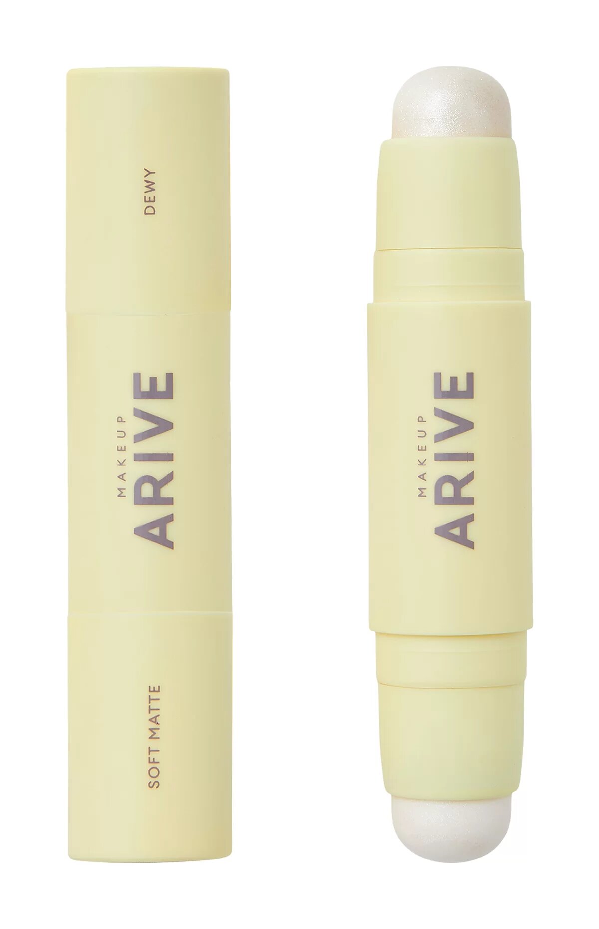 Arive Makeup Двойной стик-хайлайтер для лица Duo Highlighter Stick Soft Matte & Dewy 10г 01 Pearl