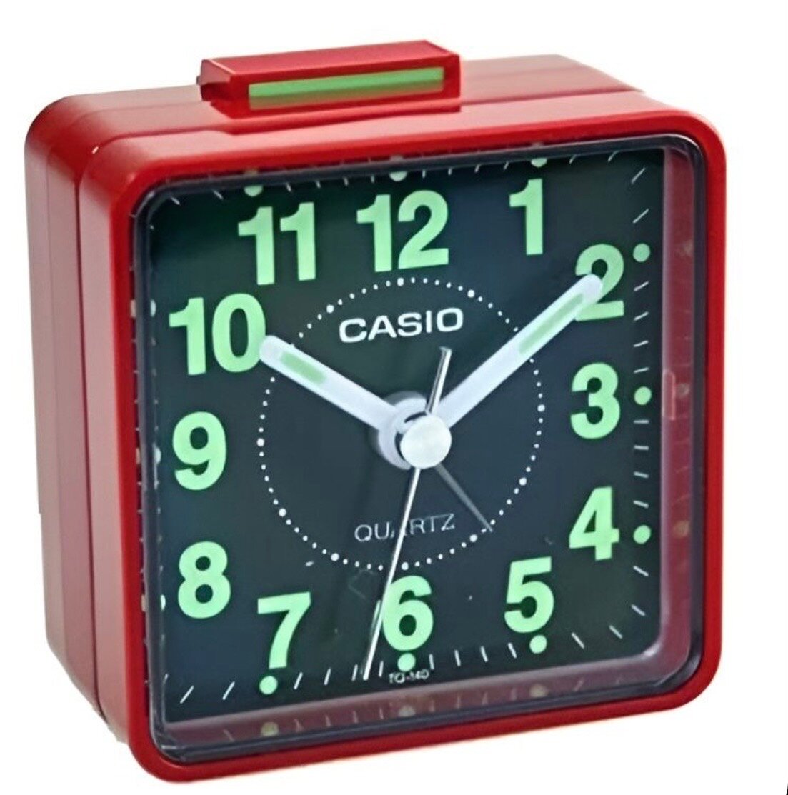 Будильник CASIO TQ-140-4D кварцевый механизм точность хода +/-20 сек/сутки красный