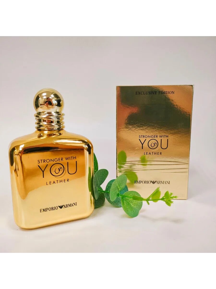 Парфюмерная вода для мужчин, мужские духи Emporio Armani Stronger With You Leather Giorgio Armani, 100 мл