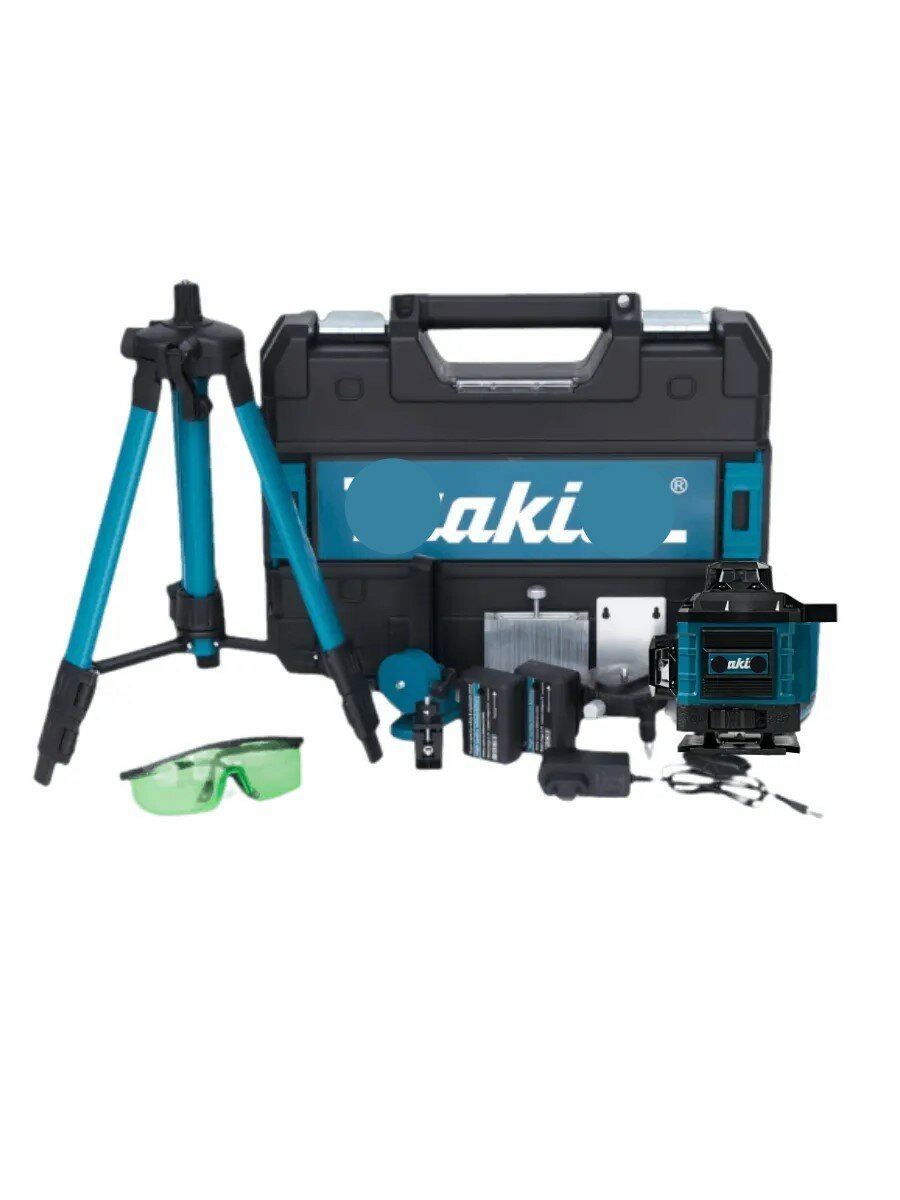 Лазерный уровень/нивелир 16 линий + тренога 95 см откалиброван профессиональный очки в подарок