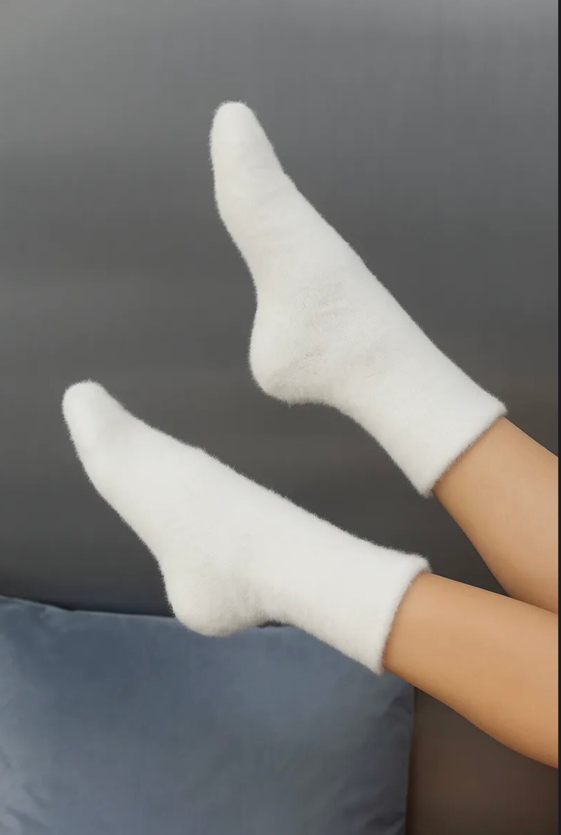 Носки  мягкие носки, набор из 5 пар, комплект, 5 пар, размер 36-41, белый — фото 1