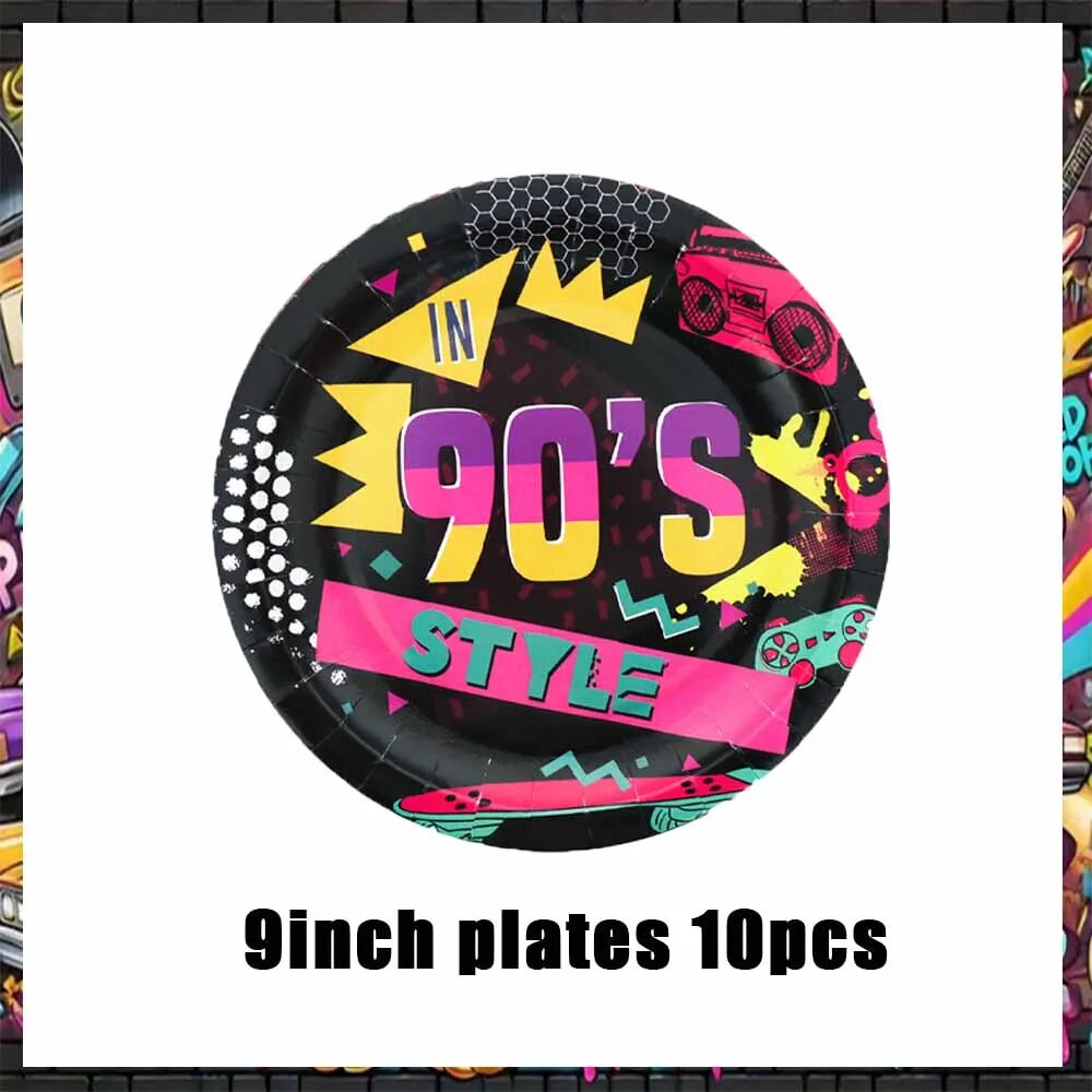 Украшения для диско-вечеринки в стиле 90-х, фон для женщин и мужчин, друг, день рождения, музыкальная вечеринка, одноразовая посуда, воздушный шар, торт, топпер