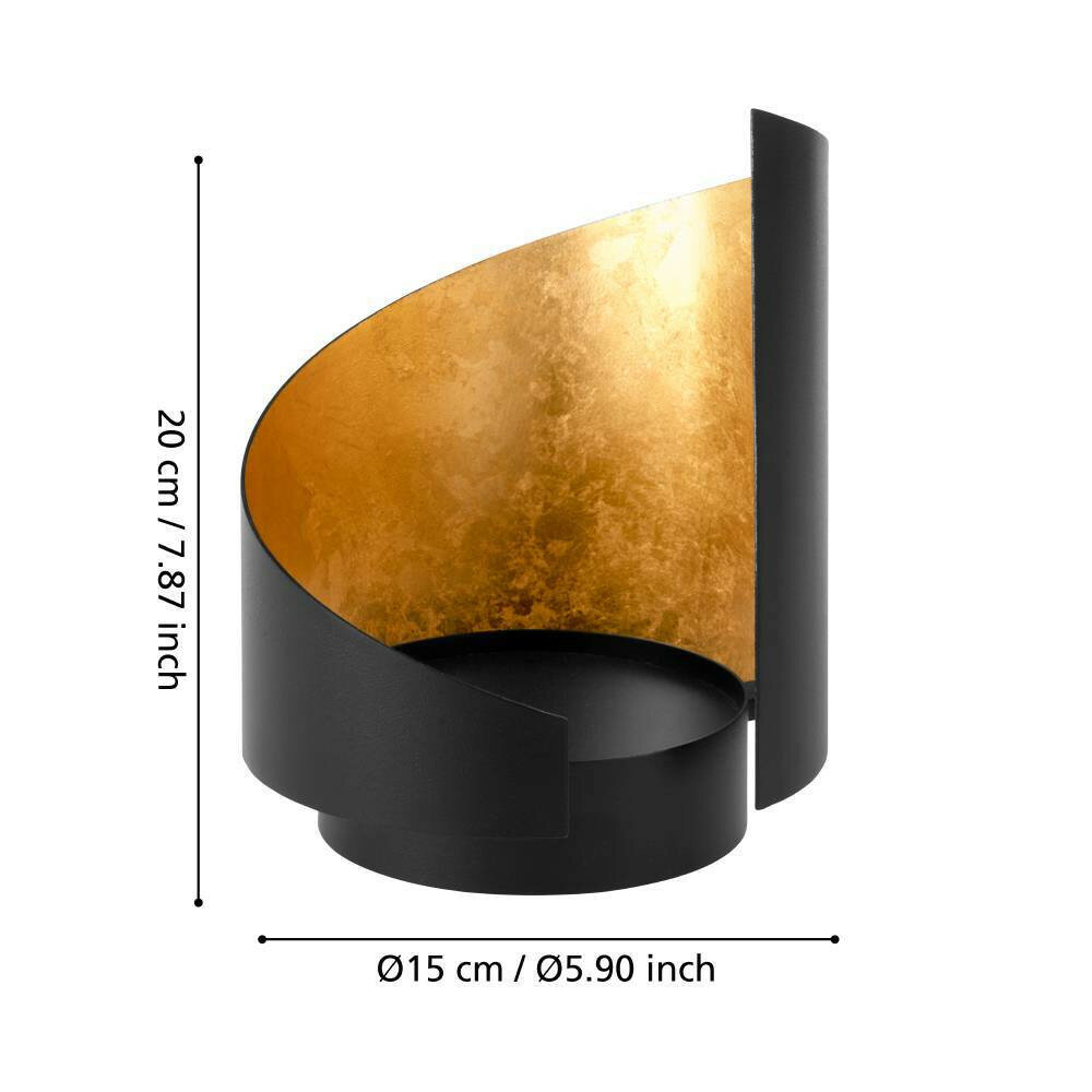 Подсвечник AMBONDRONA 422656, металлический, золотистый, черный