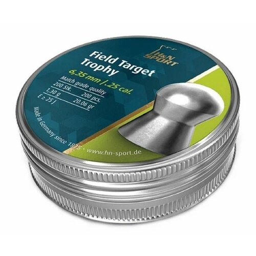 Пули H&N Field Target Trophy 6,35 мм, 1,30 г (200 штук)