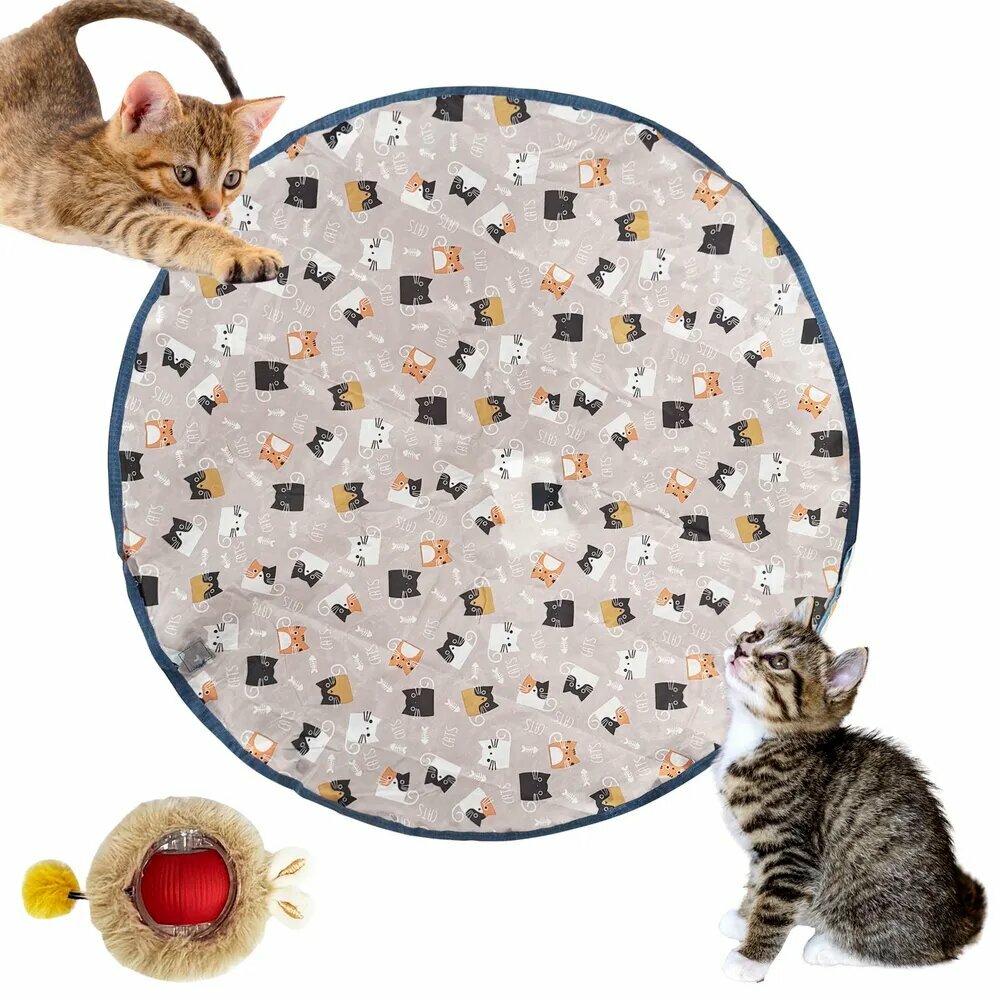 Интерактивный кошачий мячик автоматически активирует светящийся шар погони SQNKJ