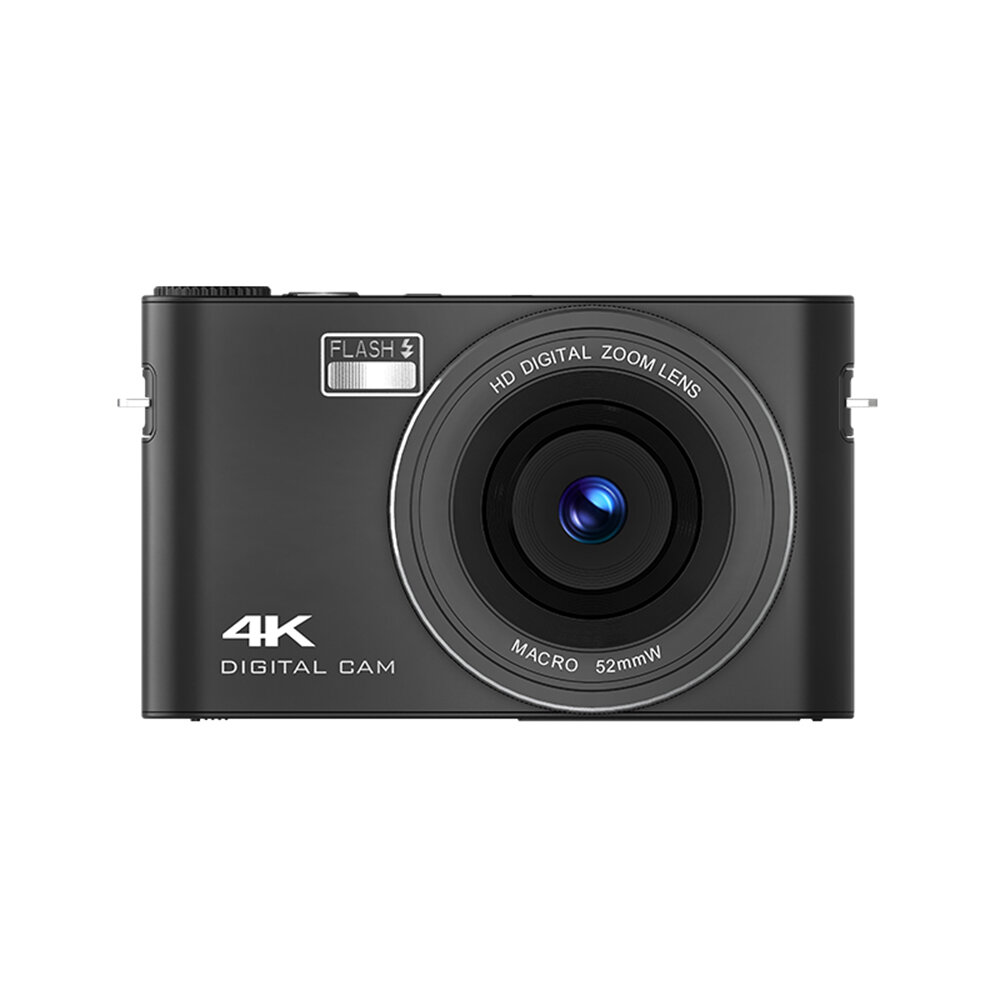 Цифровая камера 64 МП, сенсорный экран IPS 3", автофокус, 18-кратный зум, цифровая видеокамера со вспышкой, MP3-плеером, аккумулятором и защитой от сотрясений для подарка на день рождения