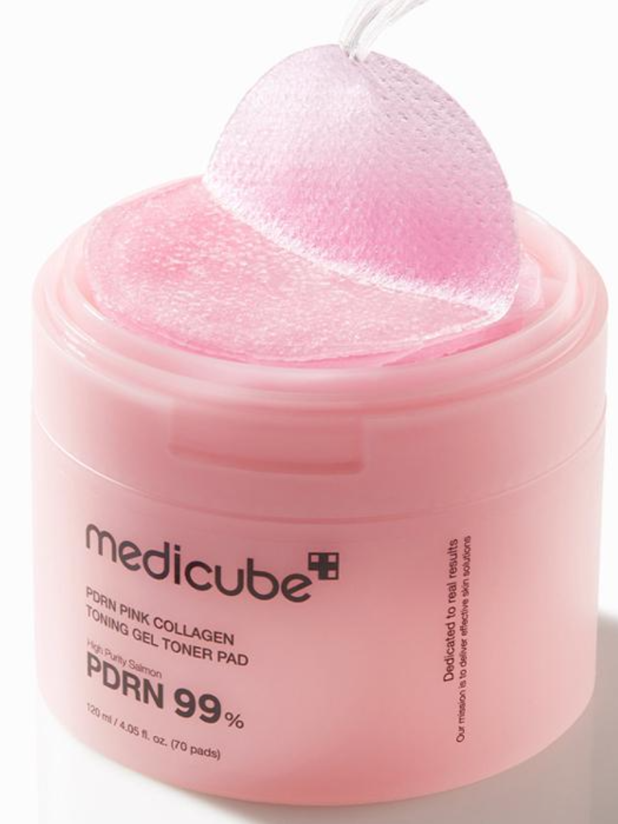 Прочие Тонизирующие Средства Medicube PDRN Розовый коллагеновый тонизирующий гель-тонер-диск 120 мл 70 шт.