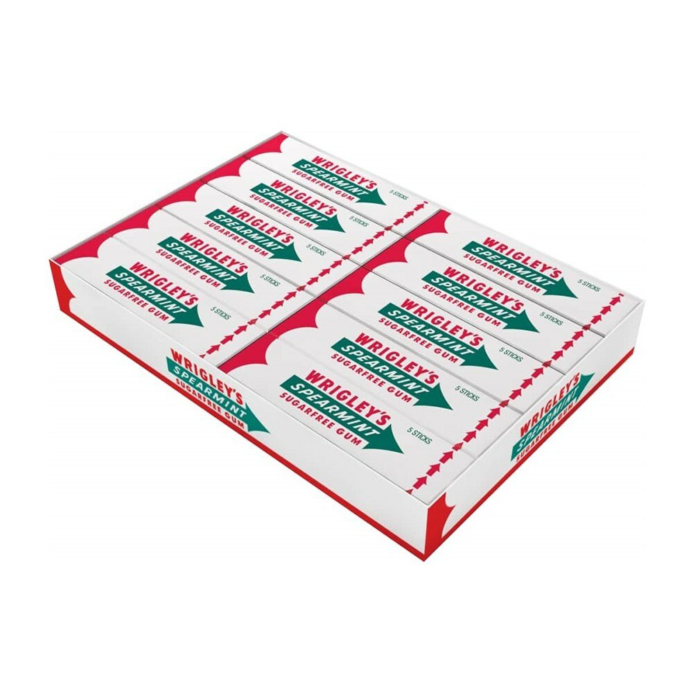 Жевательная резинка Wrigley's Spearmint мятный без сахара, 20 штук по 13гр — фото 1