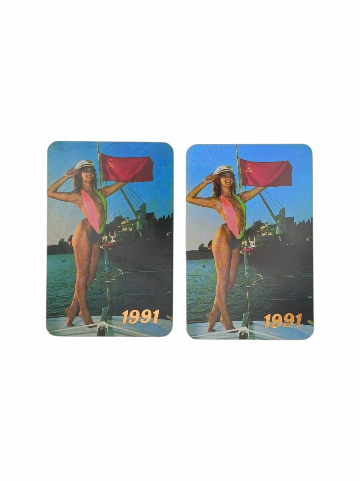 Винтажный карманный календарь,1991 год, сделано в СССР