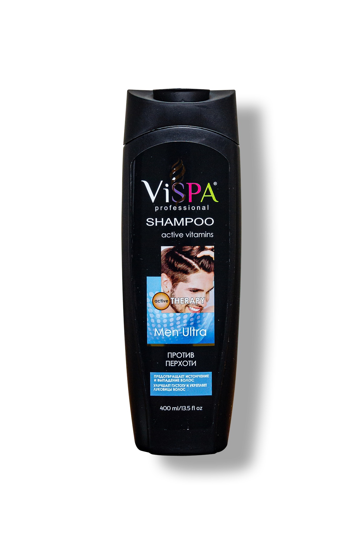 Шампунь для волос профессиональный против перхоти Vispa Men Professional Ultra, мужской, против перхоти, 400 мл — фото 1