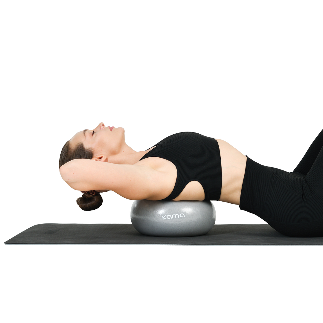 Мяч для пилатеса Kama, гимнастический, диаметр 25 см, серый — фото 1