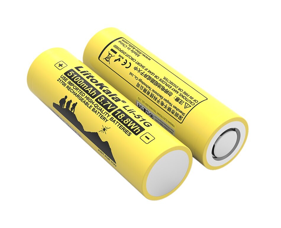 Аккумулятор Li-lon 21700 5100mAh 3,7 V LiitoKala Lii-51G (1 штука) — фото 1