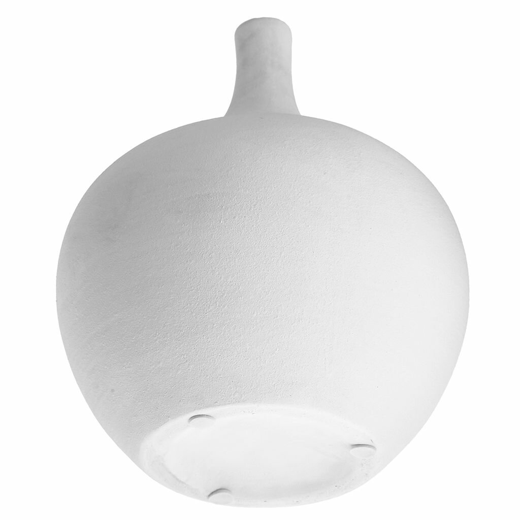 Ваза настольная керамическая "Фруктус" 1,9л, белый, фактурная глазурь — фото 1
