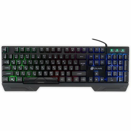 Клавиатура Оклик 709G черный USB for gamer LED (1788144)
