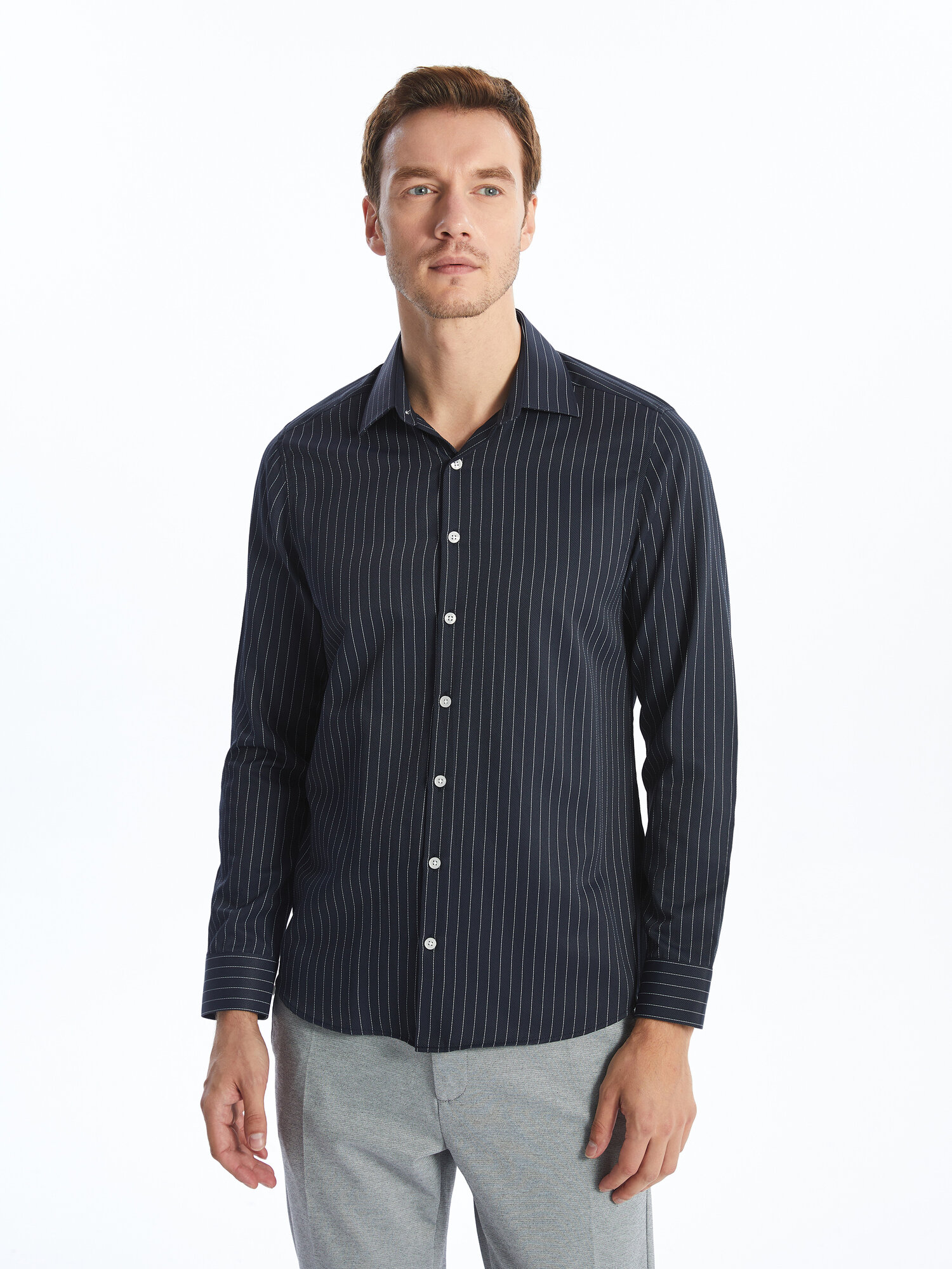 Рубашка LC Waikiki, размер M, nаvy striped