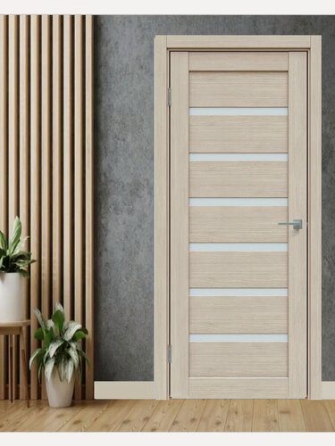 Изображение товара Дверь межкомнатная Л1 80х200 кремовая комплект