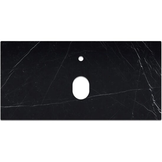 Столешница LA Fenice Granite Black Olive Light Lappato Terra 100 см, черная