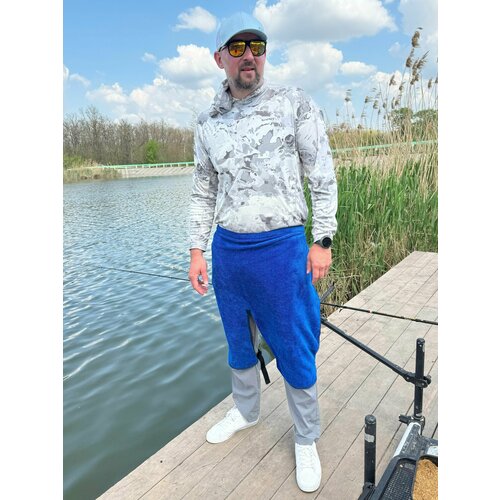 Фартук полотенце для фидерной рыбалки цвет синий