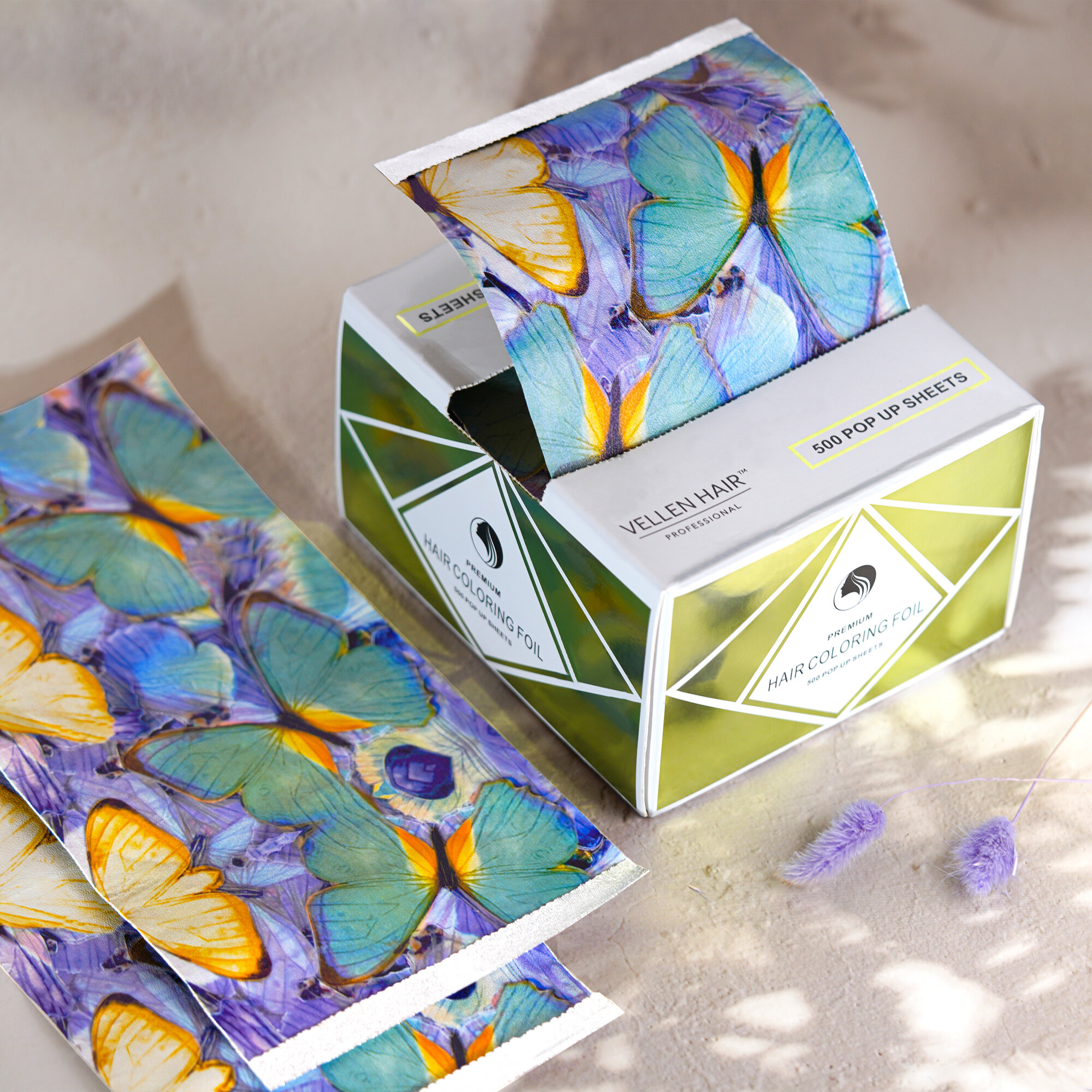 Фольга парикмахерская с рисунком - 500 листов — фото 1