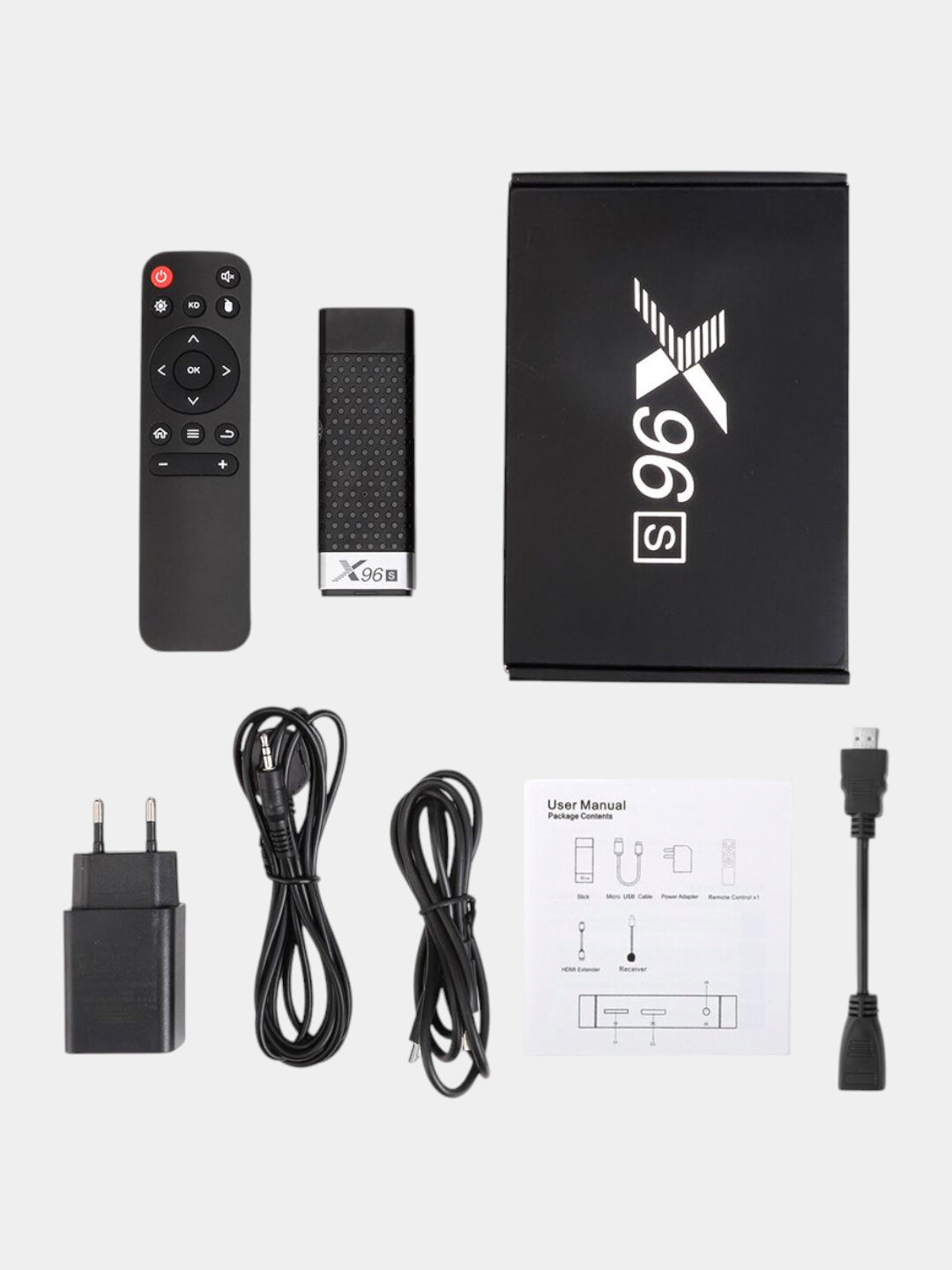 Тв приставка X96S TV Stick, Android 8.1, 4/32 ГБ, 2ГБ/16ГБ, Wi-Fi, 4К — фото 1