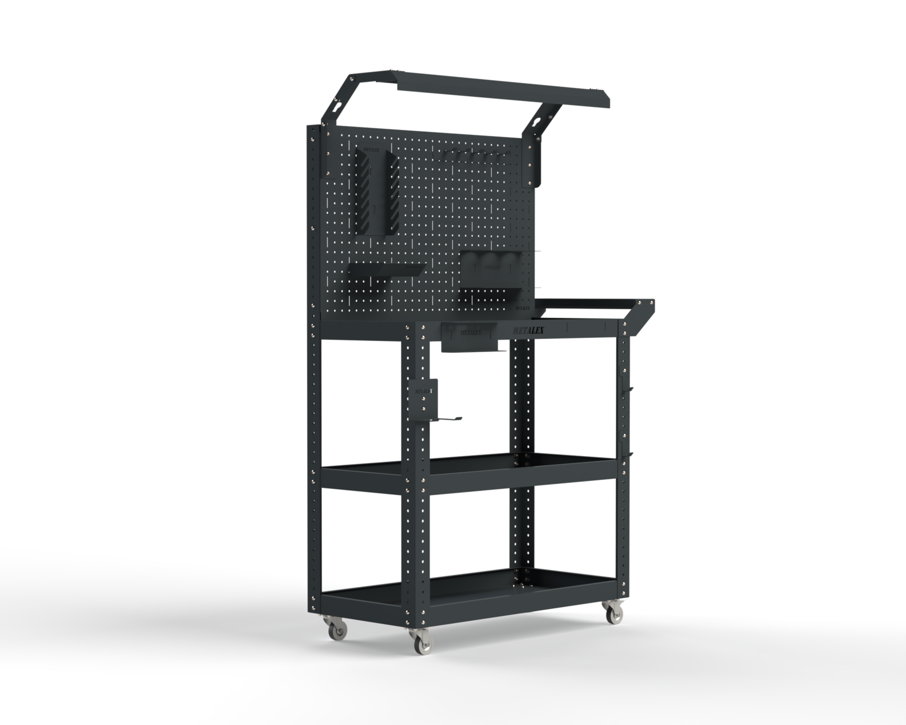 Тележка инструментальная Metalex Тип 5 700х350х800 3 полки (серый)