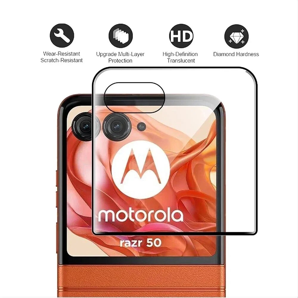 3D изогнутое закаленное стекло для Motorola Moto Razr 50 Ultra Защитная пленка для экрана для Moto Razr Plus 2024 Защитная пленка с полным покрытием, For Razr 50 Ultra, 1PCS — фото 1
