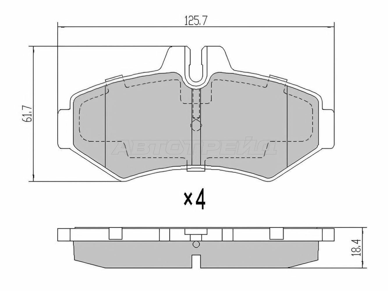 Тормозные колодки задние для Мерседес G 270 CDI, 280 CDI, 300 CDI, 320 арт STA0044202520 SAT