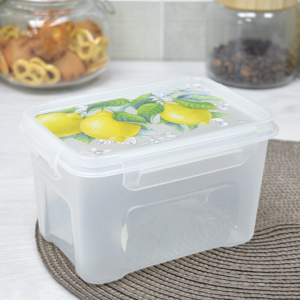 Контейнер для СВЧ прямоугольный 11л с герметичной крышкой «Fresh» пластик