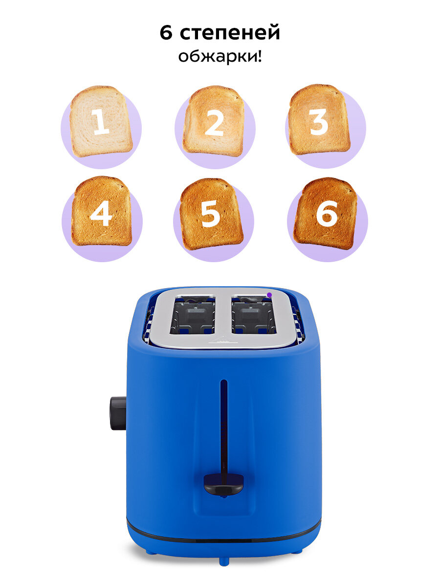 Тостер Kitfort КТ-4093-3 синий - фото №5