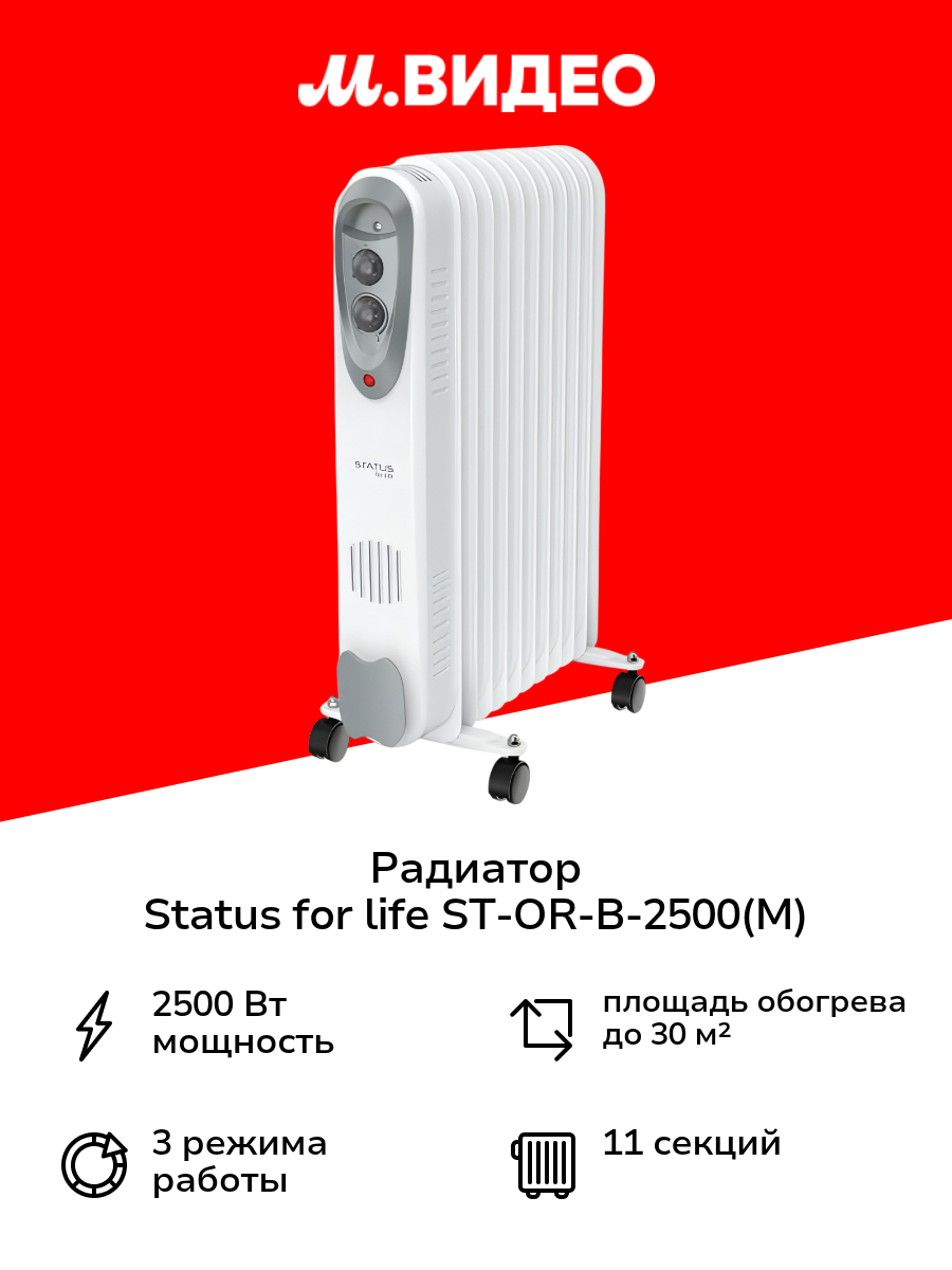 Радиатор STATUS for life ST-OR-B-2500(M)