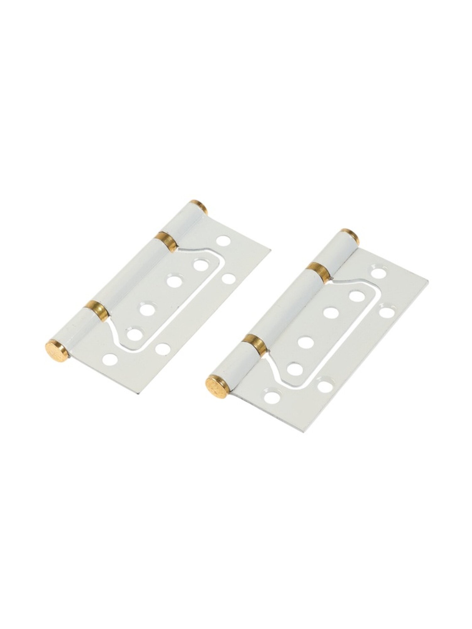 Петля-бабочка тундра 100х70х2.0 мм универсальная без врезки цвет белый 2 шт.