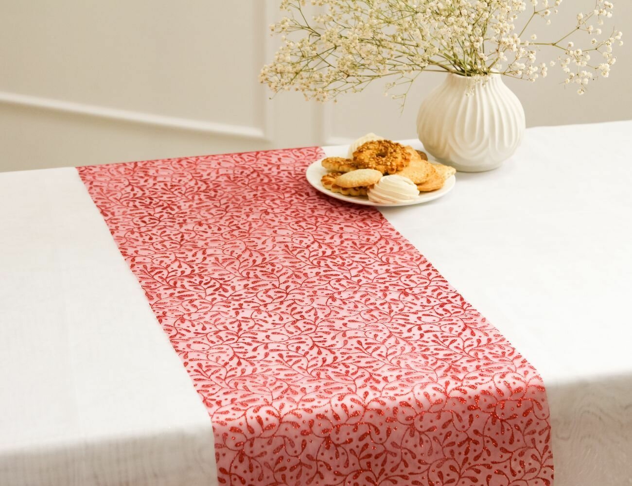 Ткань для декорирования эрмони текстиль красный 270х28 см Edelman 1162658-2