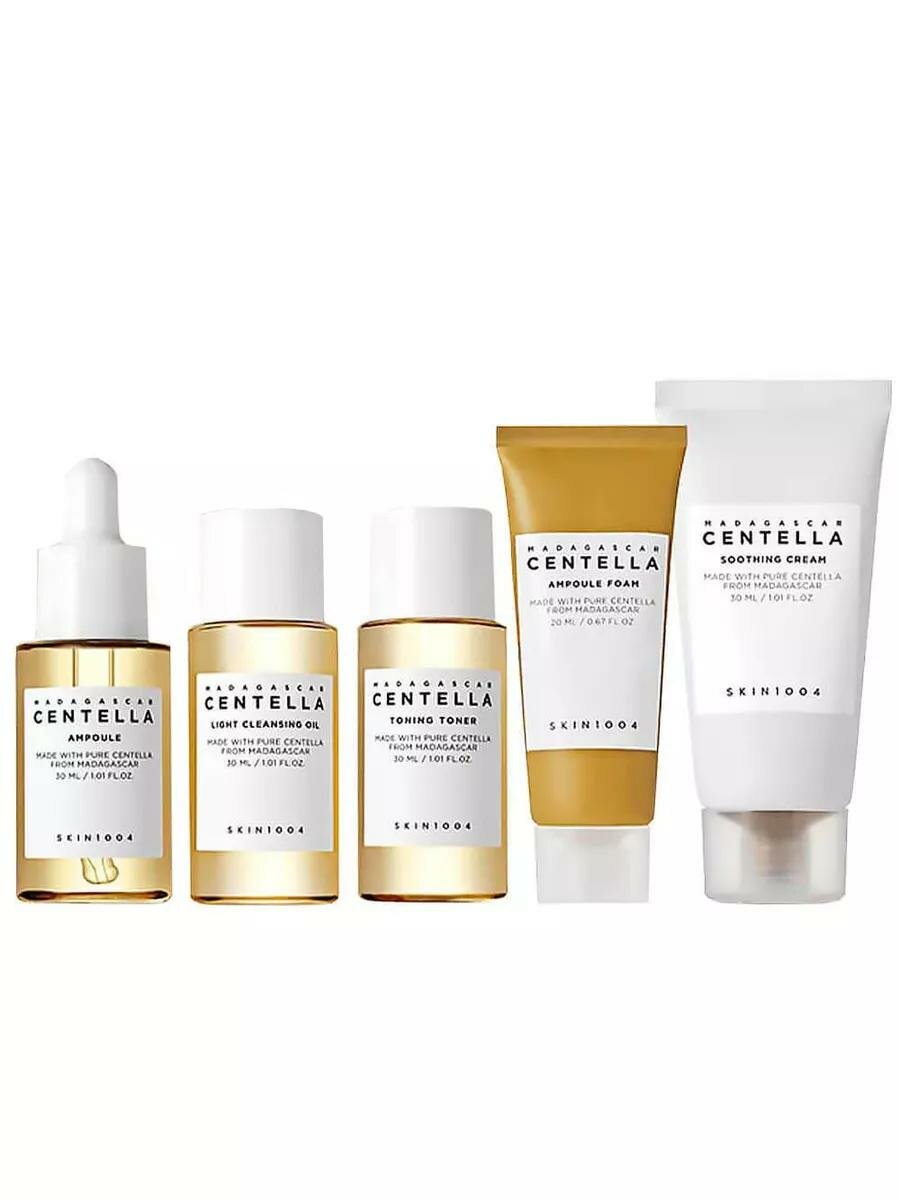 Набор миниатюр SKIN1004 Madagascar Centella Travel Kit, уход для лица каждый день 5х30 мл, для всех типов кожи — фото 1