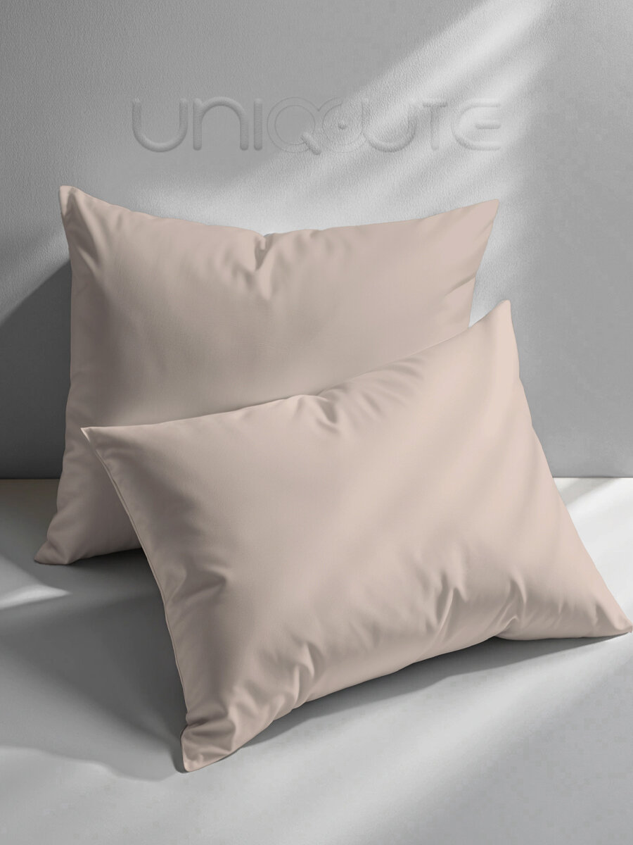 Комплект наволочек Uniqcute 50х70 см 2 шт Поплин хлопок 100% Витаж-мокко