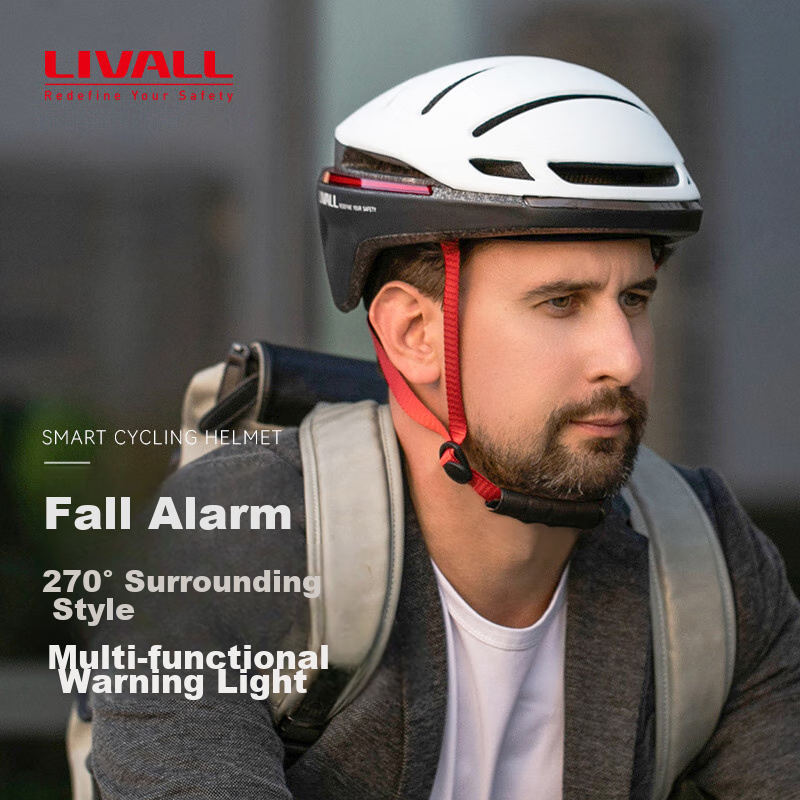 LIVALL Smart Cycling Helmet, Bicycle Mountain Road Bike Helmet, Commuter Helmet with Light, Safety Helmet for Men And Women, EVO21 White