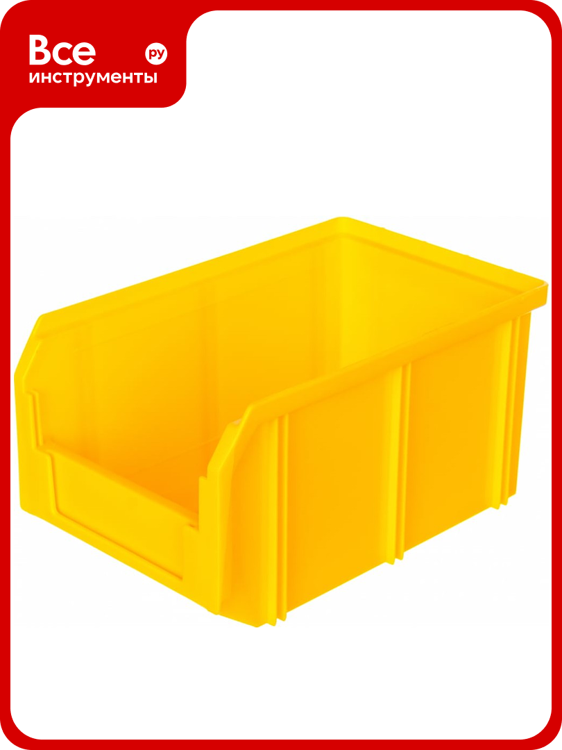 Пластиковый ящик Стелла техник 234х149х120мм  3 8 литра  V 2 желтый